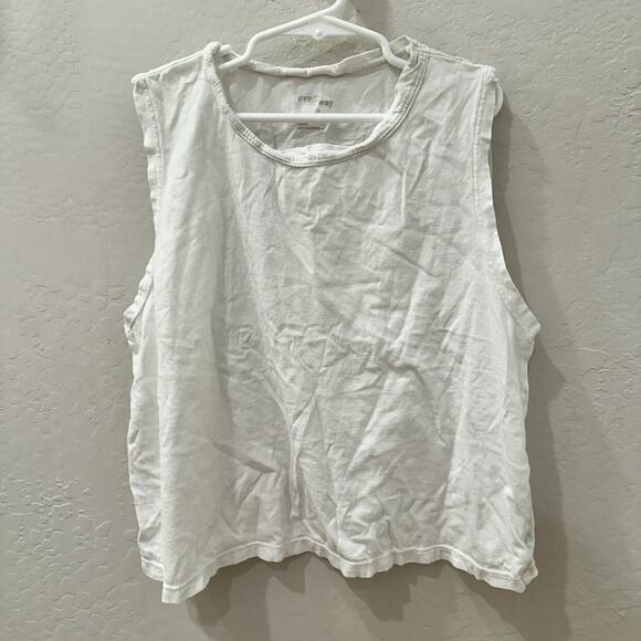 Everyway Solid White Muscle Tank Top - Picture 1 of 5